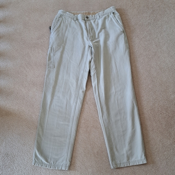 Men's Columbia Pants Lander Canvas Pants Utility Beige 36x34 AM8431 - Picture 1 of 13